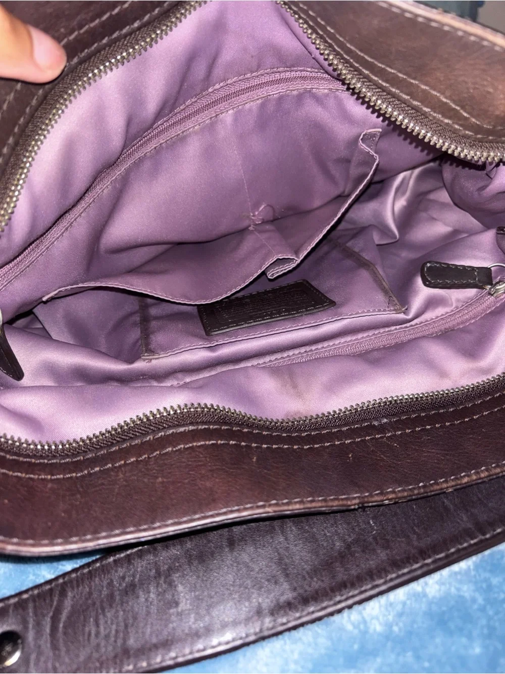 Designer-Style Brown Monogram Hobo Bag